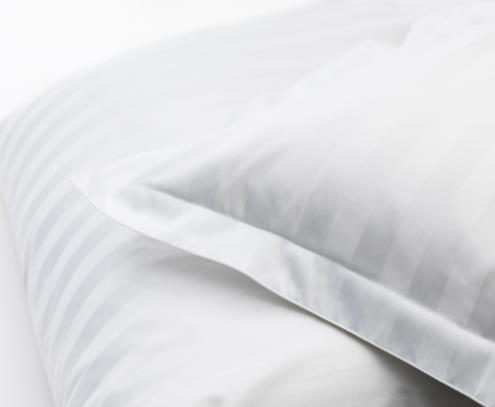 DUX beddengoed satijn streep wit