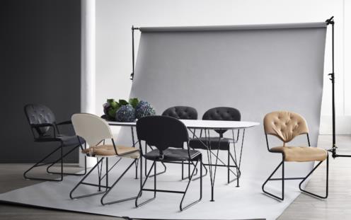 Sam fauteuil zwart naturel camel