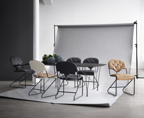 Sam fauteuil zwart naturel camel